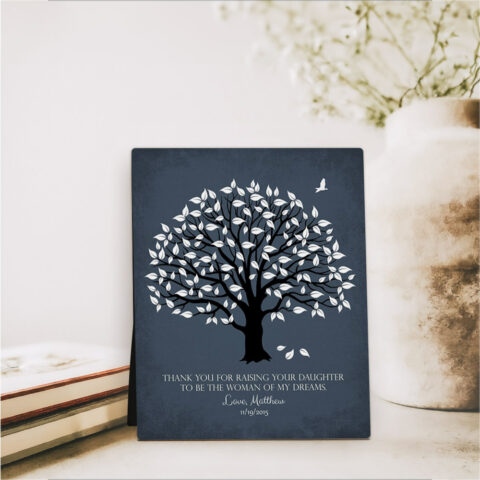 Magnolia Tree wedding  Desktop Plaque Gift for mother of the bride D-1156