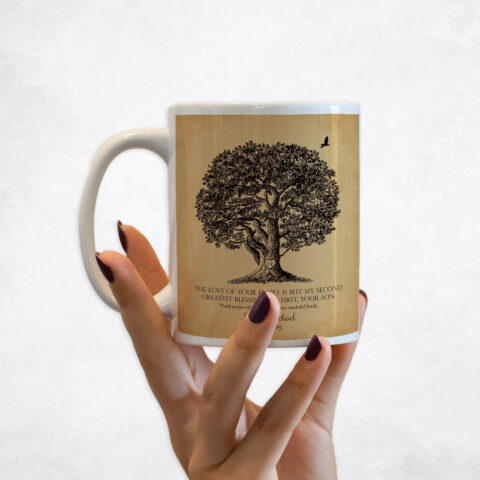 Large Oak Tree on Gold wedding Coffee Mug M-1157