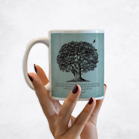 Large Oak Tree on Turquoise wedding Coffee Mug M-1158