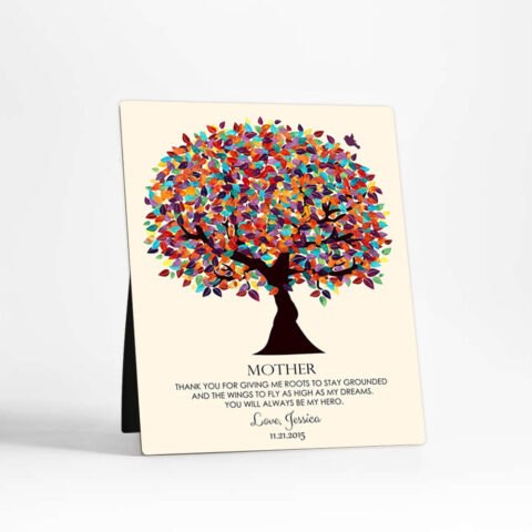 Spring Tree wedding  Desktop Plaque Gift for mom D-1165