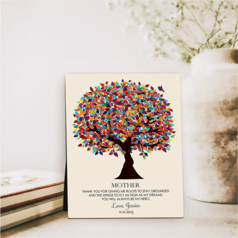 Spring Tree wedding  Desktop Plaque Gift for mom D-1165