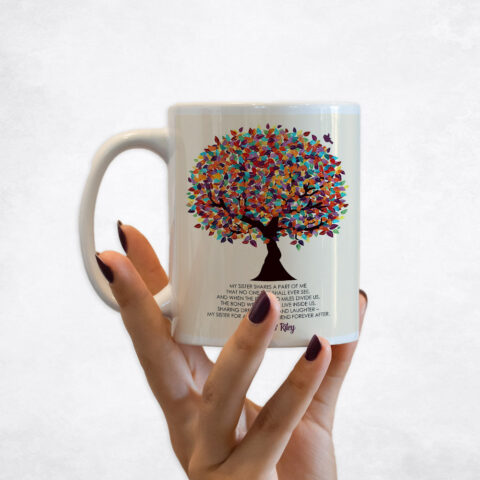 Colorful Tree My Sister Poem wedding Coffee Mug M-1166