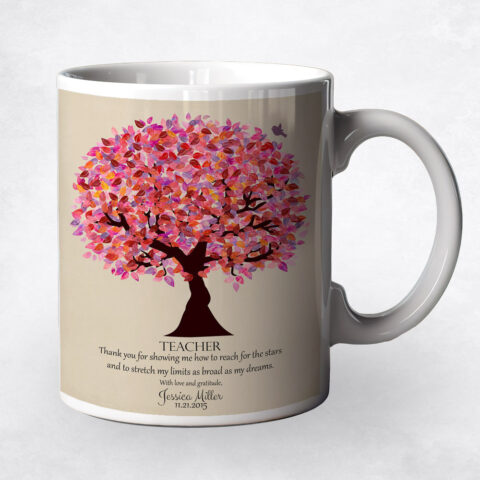 Pink Tree teacher appreciation Coffee Mug M-1173