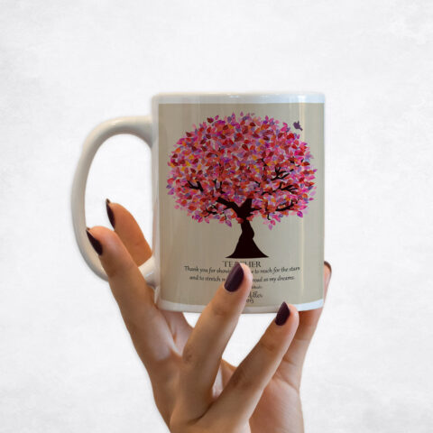 Pink Tree teacher appreciation Coffee Mug M-1173