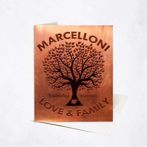 Love and Family Tree Established Date 7th wedding Stationery Card-1187