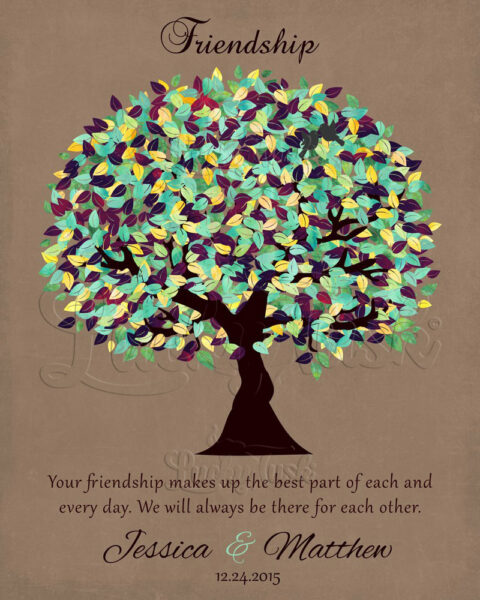 Personalized Gift For Friendship Poem Green Canopy Tree Best Friend Gift For Sister #1189