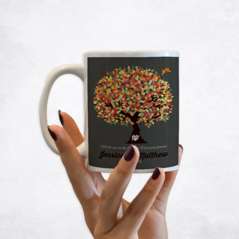 Orange Autumn Tree anniversary Coffee Mug M-1190