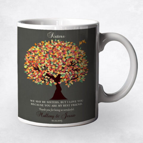 Orange Autumn Tree wedding Coffee Mug M-1191