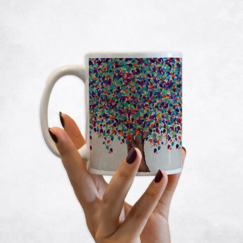 Watercolor Willow Tree Closeup anniversary Coffee Mug M-1199