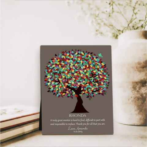 Spring Tree Leadership Appreciation  Desktop Plaque Gift for mentor D-1201