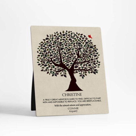 Olive Tree Leadership Appreciation  Desktop Plaque Gift for mentor D-1202