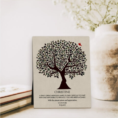 Olive Tree Leadership Appreciation  Desktop Plaque Gift for mentor D-1202