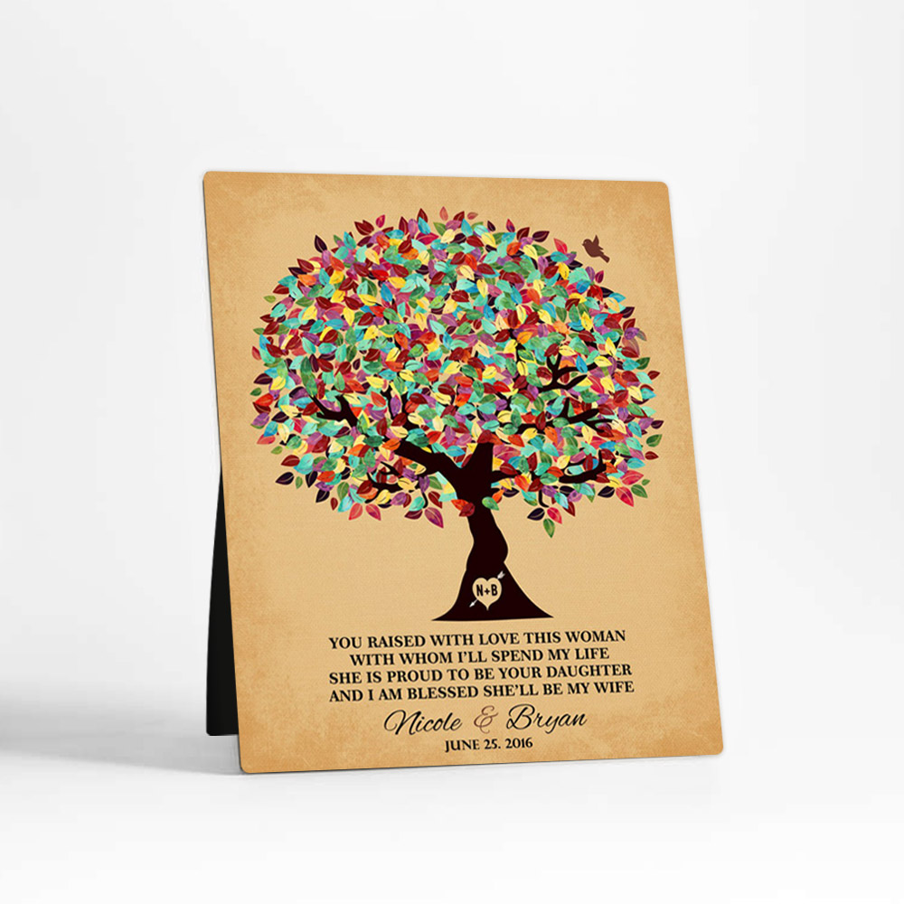 Single image of Summer Tree wedding  Desktop Plaque