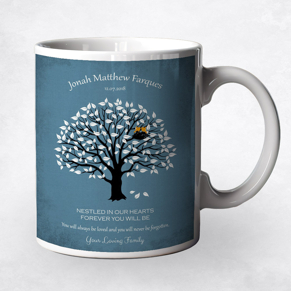 Closeup image of Magnolia Tree on Blue  Loss of Baby Coffee Mug M-1207