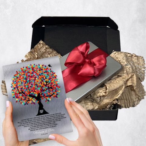 wedding Gift Delivery for mother of the groom Spring Tree Tin  Plaque TOY-1209