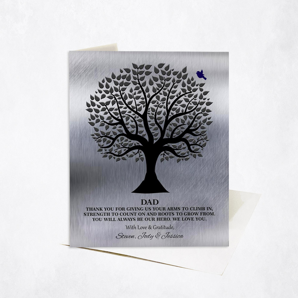 Picture of Dad Appreciation Tree Quote Silhouette Father's Day Stationery Card C-1215