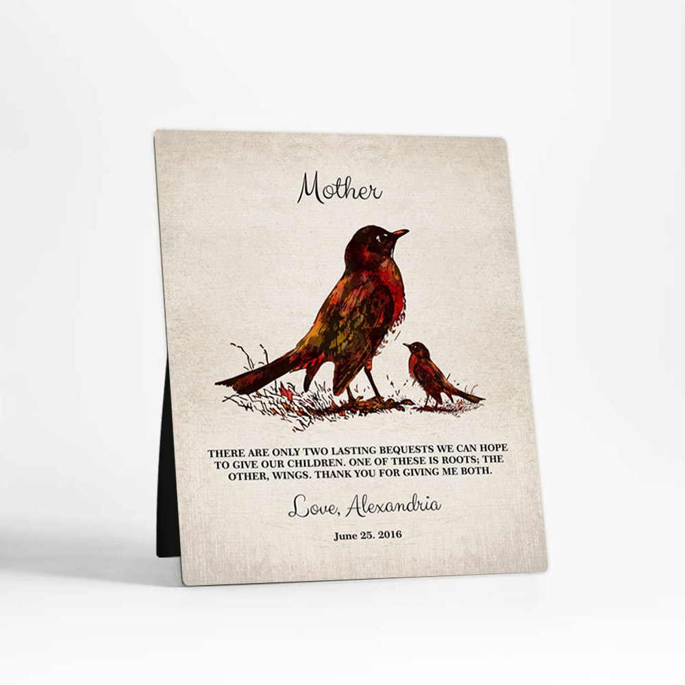 Single image of Watercolor Birds Mother's Day  Desktop Plaque