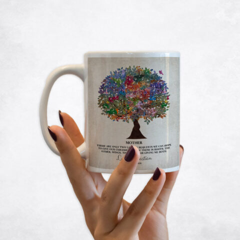 Colorful Watercolor Tree Mother’s Day Coffee Mug M-1219