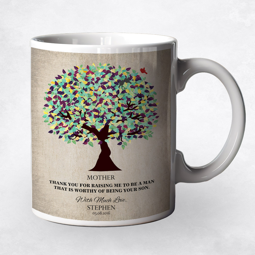 Closeup image of Green Plum Tree  Mother's Day Coffee Mug M-1220