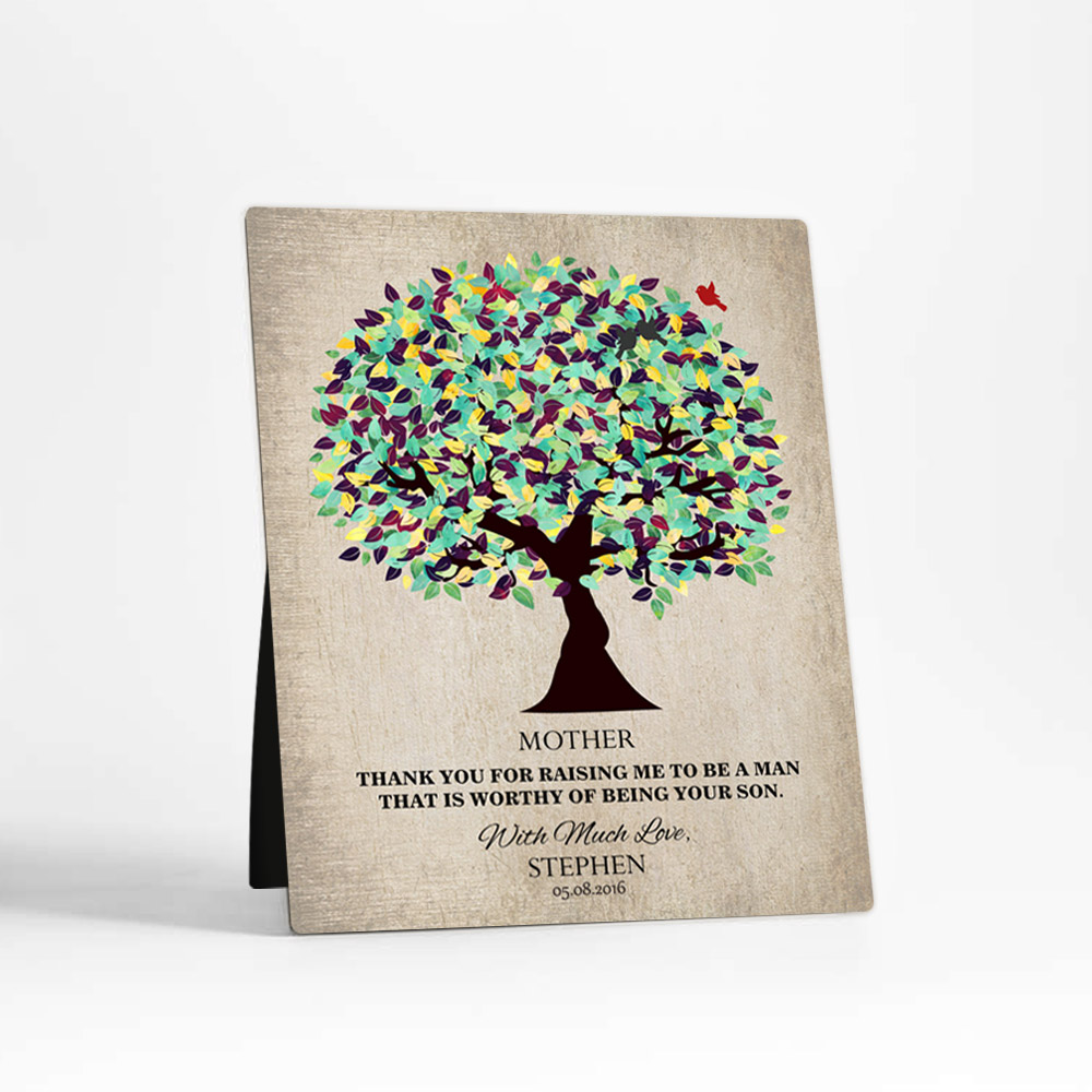 Single image of Green Plum Tree Mother's Day  Desktop Plaque