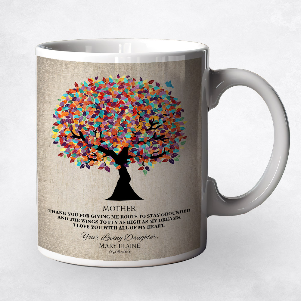 Closeup image of Colorful Tree  Mother's Day Coffee Mug M-1223