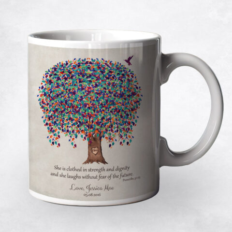 Colorful Willow Tree with Heart Mother’s Day Coffee Mug M-1227