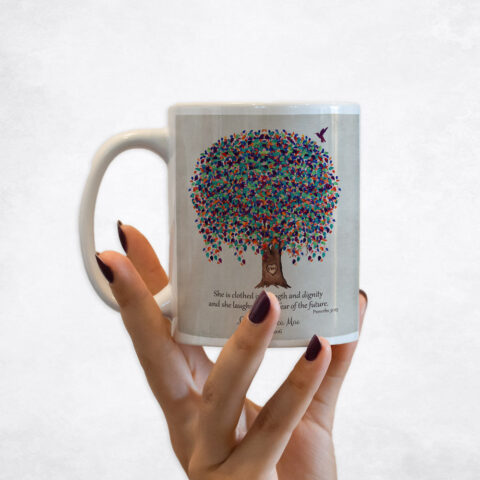 Colorful Willow Tree with Heart Mother’s Day Coffee Mug M-1227