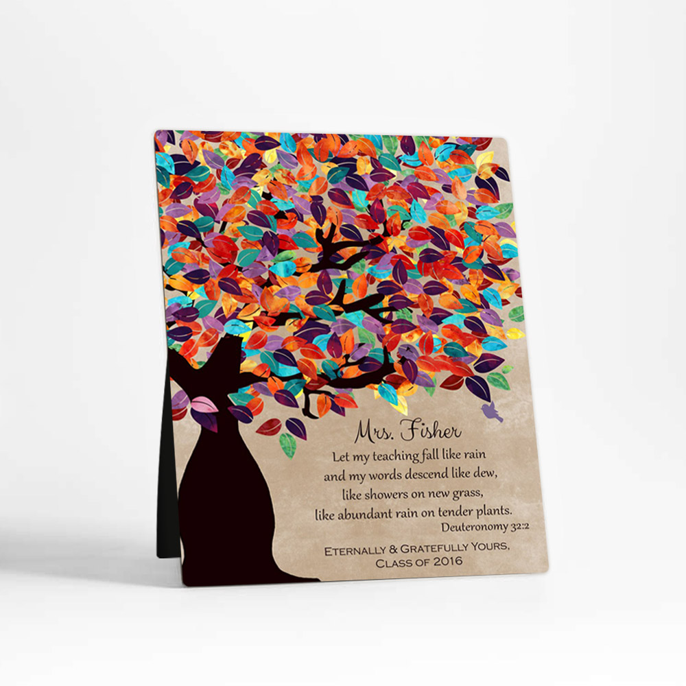 Single image of Spring Tree teacher appreciation  Desktop Plaque