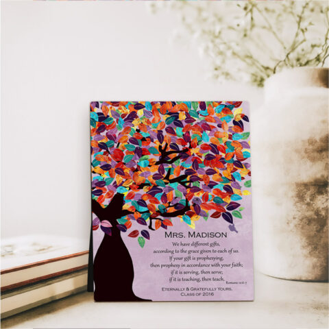 Spring Tree teacher appreciation  Desktop Plaque Gift for teacher D-1234