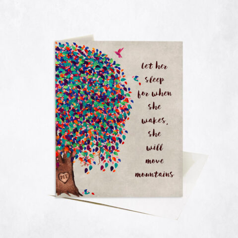 Willow Tree Proverb Let Her Sleep Baby Birth Stationery Card-1237