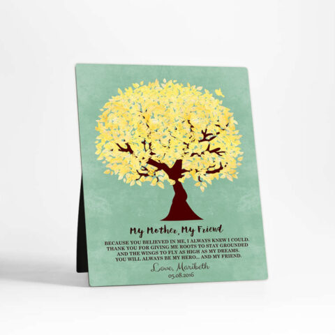 Yellow Tree Mother’s Day  Desktop Plaque Gift for mother D-1238