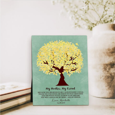 Yellow Tree Mother’s Day  Desktop Plaque Gift for mother D-1238