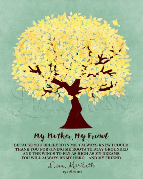 My Mother My Friend Believed In Me Personalized Family Tree Gift For Mother’s Day Thank You Mom #1238