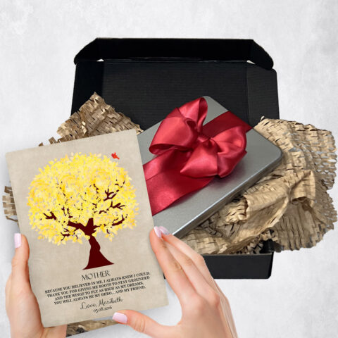 Mother’s Day Gift Delivery for mother Yellow Tree  Plaque TOY-1240