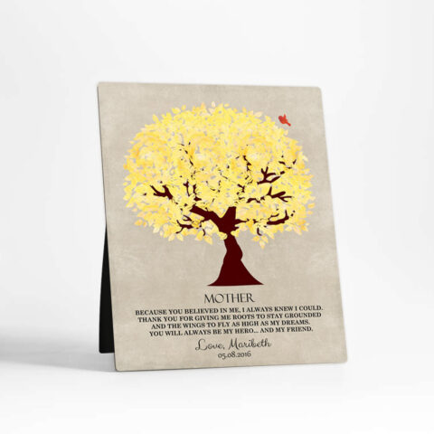 Yellow Tree Mother’s Day  Desktop Plaque Gift for mother D-1240