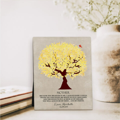 Yellow Tree Mother’s Day  Desktop Plaque Gift for mother D-1240