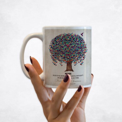 Watercolor Willow Memorial Tree Loss of Mother Coffee Mug M-1241