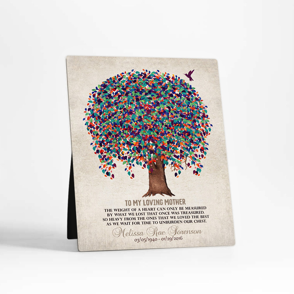 Single image of Watercolor Willow Tree Loss of Mother  Desktop Plaque