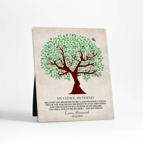 Green Olive Tree Father’s Day  Desktop Plaque Gift for father D-1244