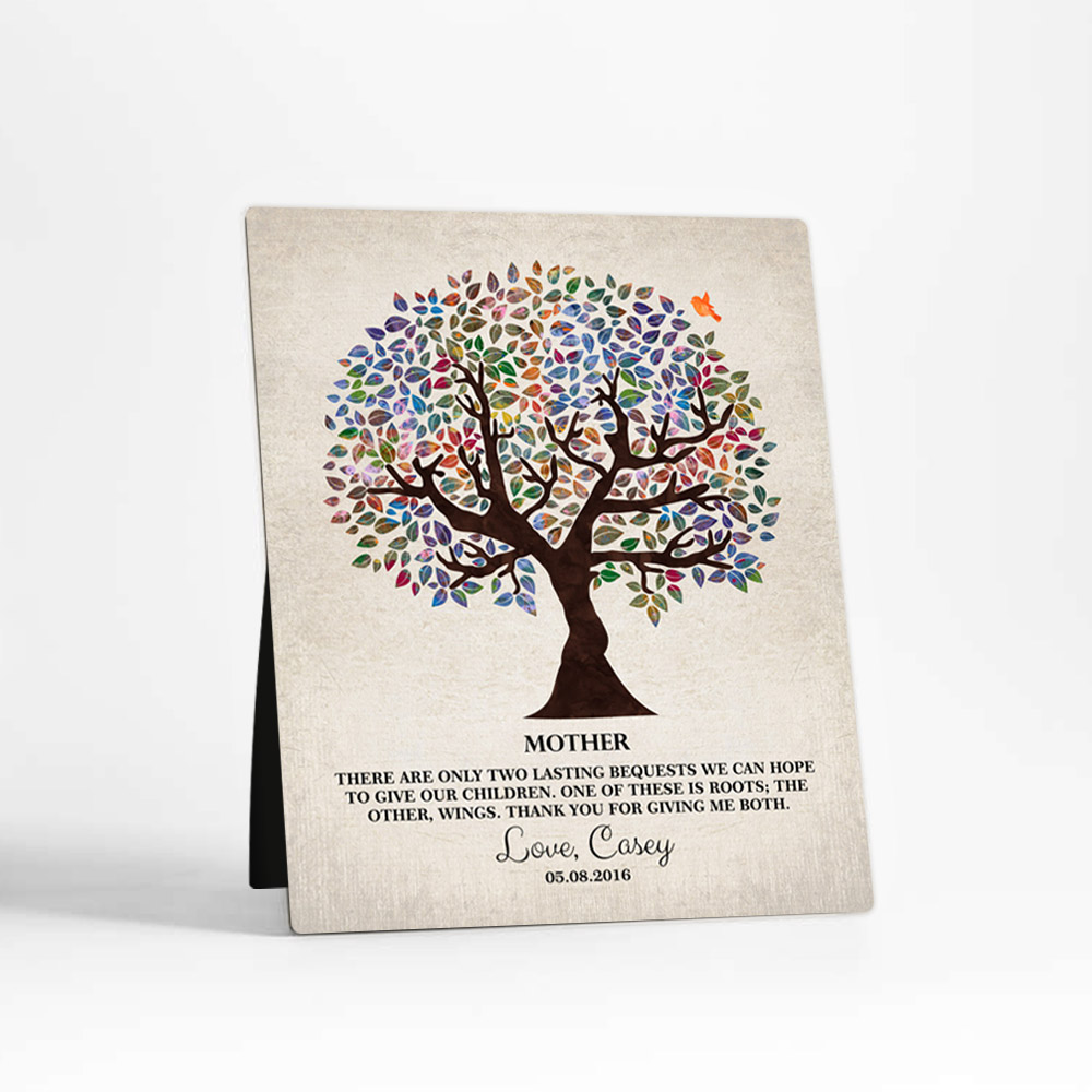 Single image of Colorful Olive Tree Mother's Day  Desktop Plaque