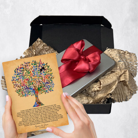 wedding Gift Delivery for mother of the bride Watercolor Tree  Plaque TOY-1256