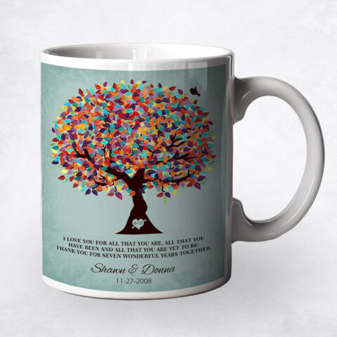 Colorful Spring Tree 7th anniversary Coffee Mug M-1262