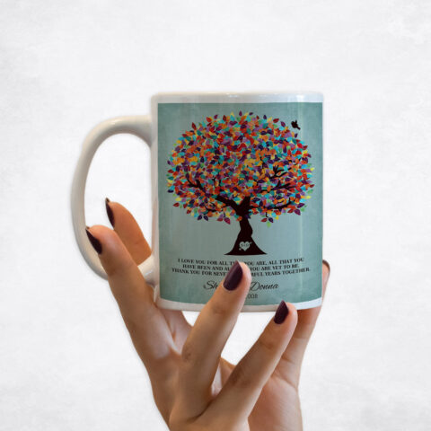 Colorful Spring Tree 7th anniversary Coffee Mug M-1262