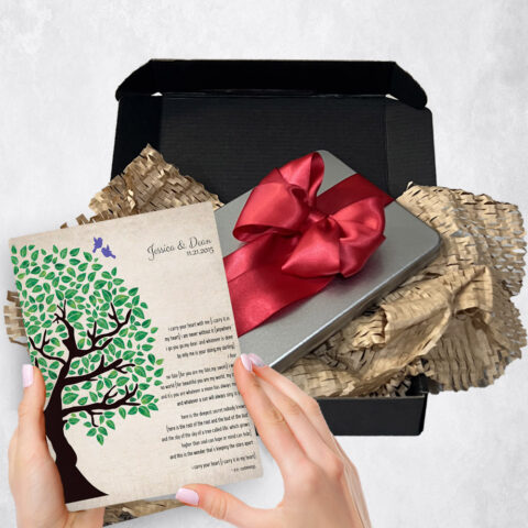 10th anniversary Gift Delivery for couple, husband or wife Green Olive Tree  Plaque TOY-1277