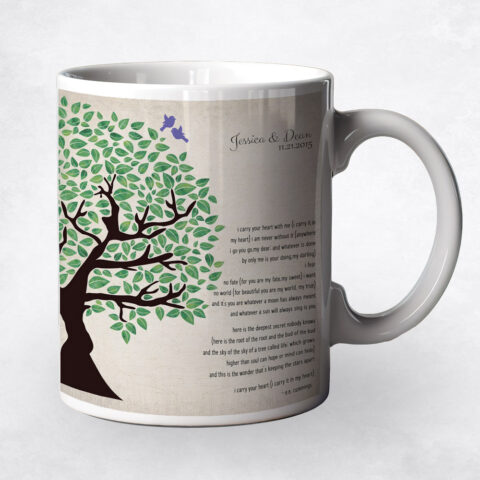 Green Olive Tree 10th anniversary Coffee Mug M-1277