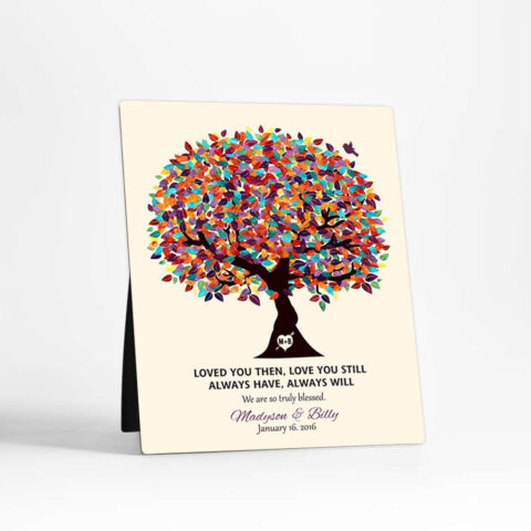 Bright Spring Tree 10th anniversary  Desktop Plaque Gift for couple D-1284