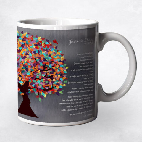 Colorful Spring Tree Tin 10th anniversary Coffee Mug M-1291