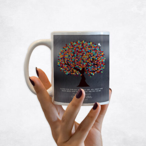 Colorful Spring Tree Tin 10th anniversary Coffee Mug M-1294