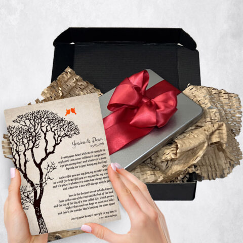 10th anniversary Gift Delivery for couple, husband or wife Bare Tree  Plaque TOY-1301