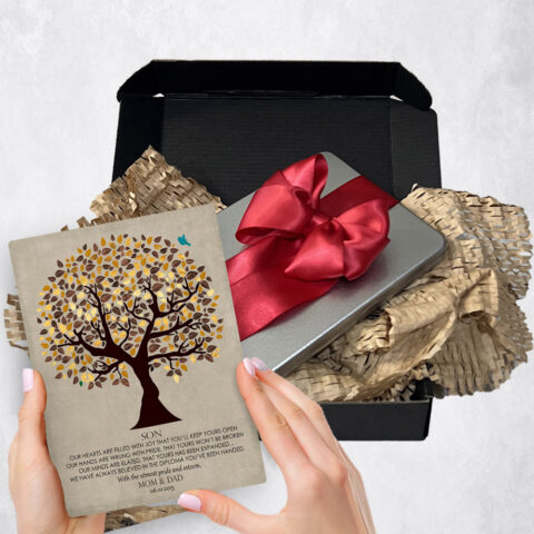 graduation Gift Delivery for son Colorful Tree  Plaque TOY-1308